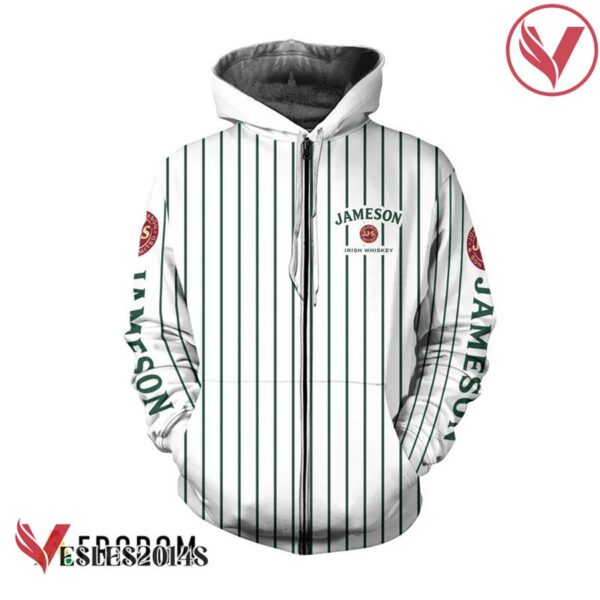 Jameson Irish Whiskey White Vertical Striped Hoodie & Zip Hoodie - Vesles2014S 2