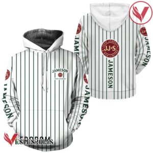 Jameson Irish Whiskey White Vertical Striped Hoodie & Zip Hoodie - Vesles2014S