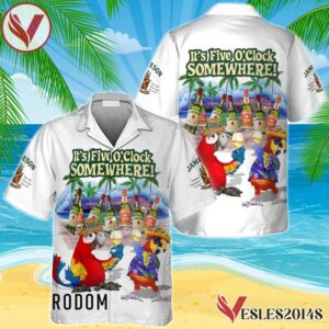 Jameson Whiskey Funny Parrot Hawaiian Shirt, Best Summer Gifts For Fans - Vesles2014S 1
