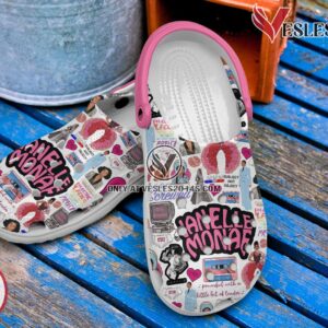 Janelle Monae Music Crocs Crocband Clogs Shoes, Unique Gifts For Fans - Vesles2014S 4