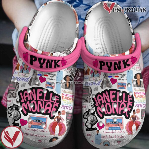 Janelle Monae Music Crocs Crocband Clogs Shoes, Unique Gifts For Fans - Vesles2014S