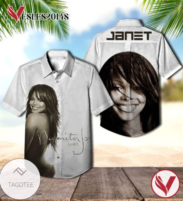 Janet Jackson Damita Jo Album Cover Hawaiian Shirt, Best Gift For Music Lovers Vesles2014S