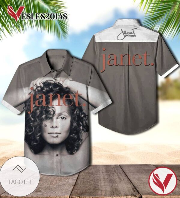 Janet Jackson Janet Album Cover Hawaiian Shirt, Best Gift For Music Lovers Vesles2014S