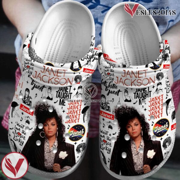 Janet Jackson Music Crocs Crocband Clogs Shoes, Unique Gifts For Fans Style 2 - Vesles2014S