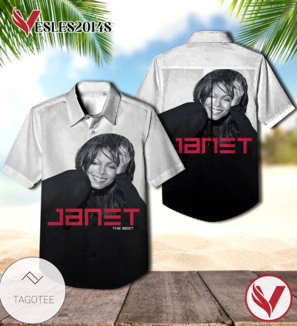 Janet Jackson Number Ones Album Cover Hawaiian Shirt, Best Gift For Music Lovers Vesles2014S