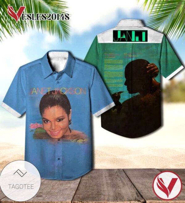 Janet Jackson The Debut Studio Album Cover Hawaiian Shirt, Best Gift For Music Lovers Vesles2014S