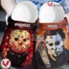 Jason Voorhees And Michael Myers Movie Halloween Crocs Crocband Shoes Clogs Custom Name For Men Women and Kids - Vesles2014S