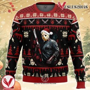 Jason Voorhees Firday the 13th Ugly Christmas Sweater, Unique Christmas Gift For Fans - Vesles2014S