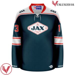 Jax Beer Primary Ocean Blue Hockey Jersey - Vesles2014S 2