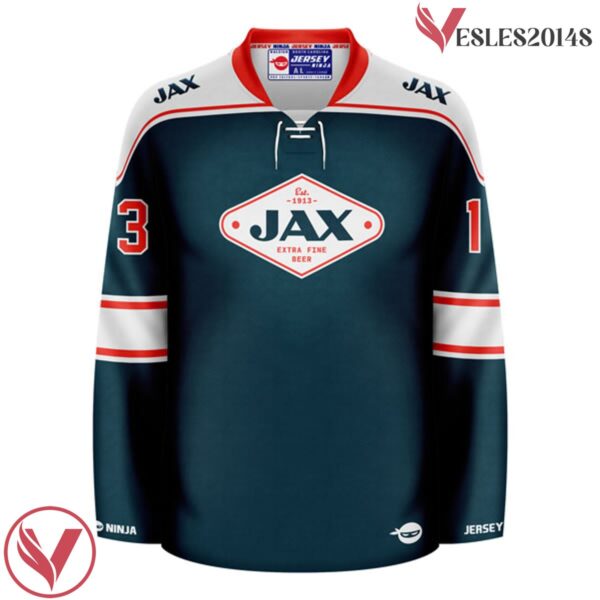Jax Beer Primary Ocean Blue Hockey Jersey - Vesles2014S 2