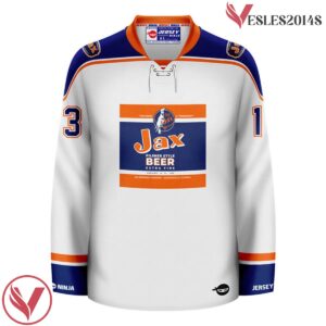 Jax Beer Throwback White Hockey Jersey - Vesles2014S 2