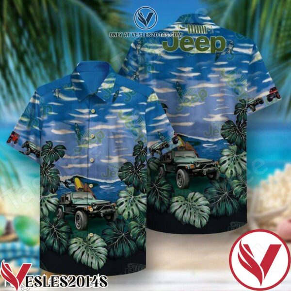 Jeep With Leaves Around Hawaiian Shirt, Unique Gifts For Friends - Vesles2014S 1