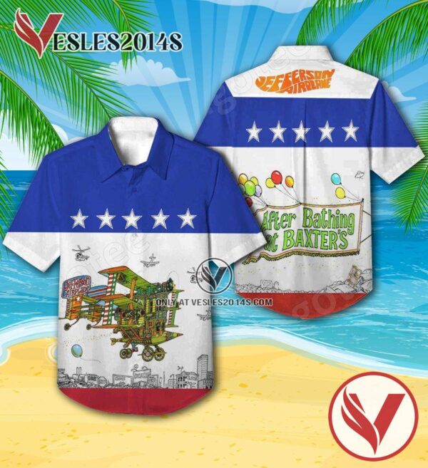 Jefferson Airplane After Bathing At Baxter’s Album Cover Hawaiian Shirt, Unique Gifts For Music Lovers - Vesles2014S