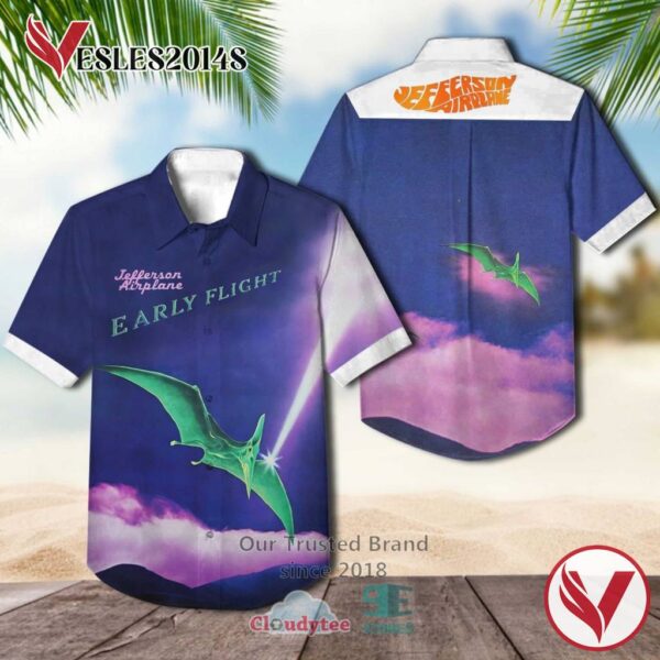 Jefferson Airplane Early Flight 1974 Album Hawaiian Shirt, Best Gift For Music Lovers Vesles2014S