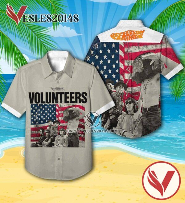 Jefferson Airplane Volunteers Album Cover Hawaiian Shirt, Unique Gifts For Music Lovers - Vesles2014S