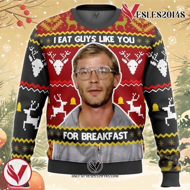 Jeffrey Dahmer Ugly Christmas Sweater, Unique Christmas Gift For Fans - Vesles2014S
