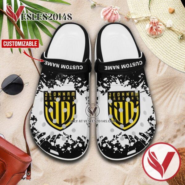 Jeonnam Dragons Logo Custom Crocs Shoes For Men And Women, Unique Clogs Shoes For Fans - Vesles2014S 1