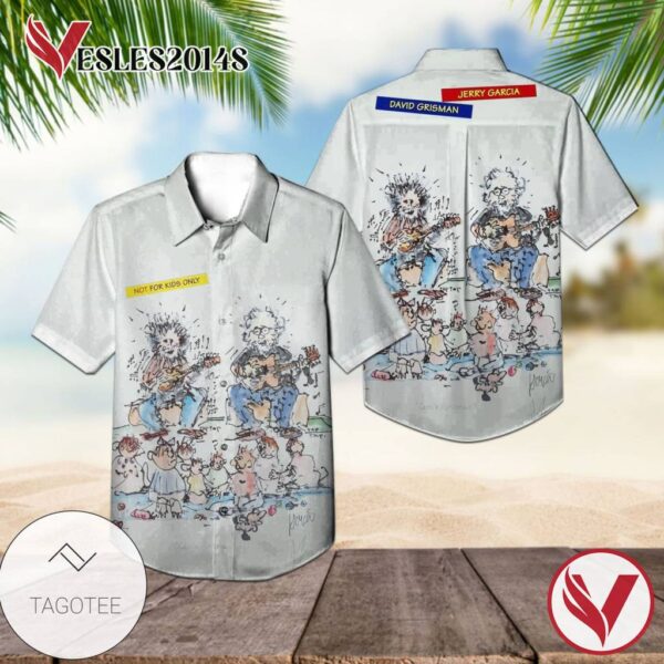 Jerry Garcia And David Grisman Not For Kids Only Album Cover Hawaiian Shirt, Best Gift For Music Lovers Vesles2014S