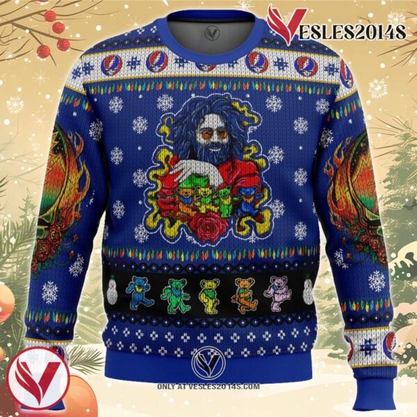 Jerry Garcia Grateful Dead Ugly Christmas Sweater, Unique Christmas Gift For Fans - Vesles2014S