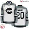 Jersey Ninja Classic Logo Hockey Jersey - GreyWhite - Vesles2014S