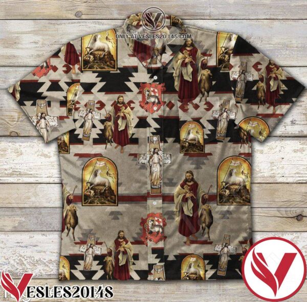 Jesus Christ The Good Shepherd Hawaiian Shirt, Unique Gifts For Friends - Vesles2014S 1