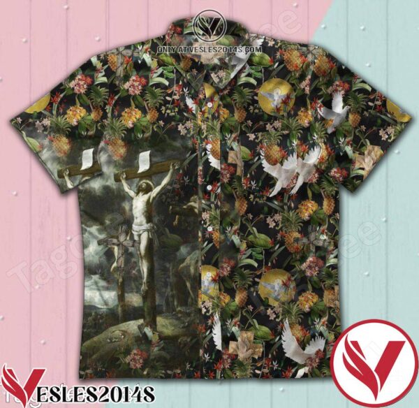 Jesus Doves Pineapple Tropical Hawaiian Shirt, Unique Gifts For Friends - Vesles2014S 1