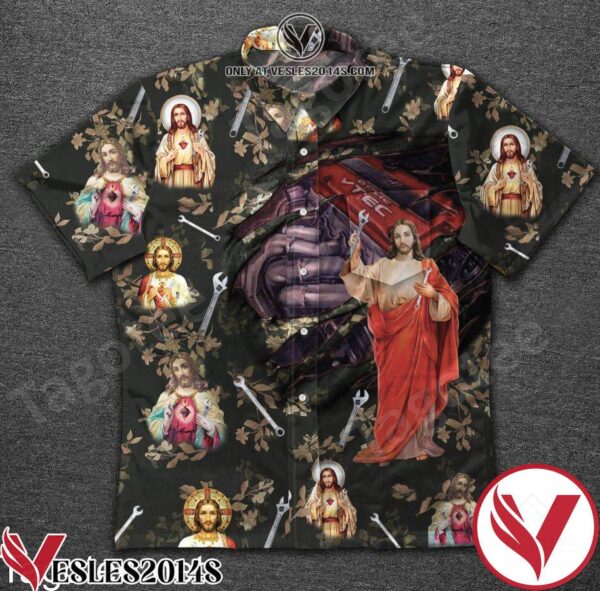 Jesus Engineer With Wrench Hawaiian Shirt, Unique Gifts For Friends - Vesles2014S 1