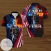 Jesus Let Your Faith Be Bigger Than Your Fear Hawaiian Graphic Print Short Sleeve Hawaiian Casual Shirt Vesles2014S