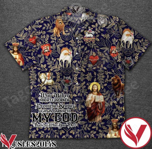 Jesus Lion Lamb Way Maker Miracle Worker Promise Keeper Light In Darkness My God That Is Who You Are Hawaiian Shirt, Unique Gifts For Friends - Vesles2014S 1