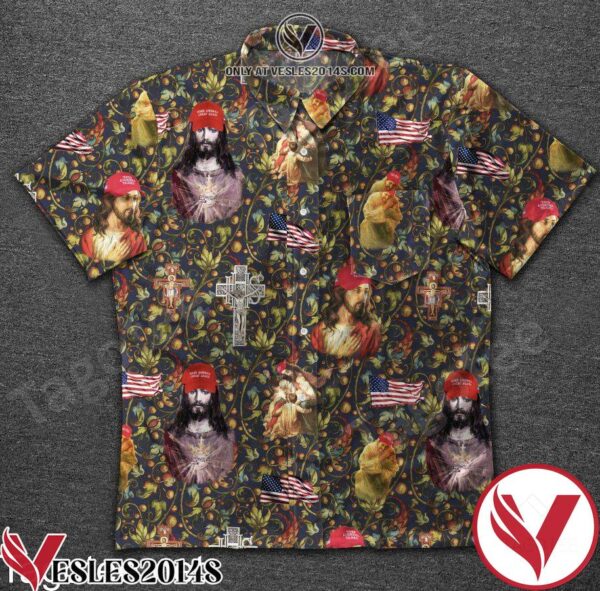 Jesus Make America Great Again Hawaiian Shirt, Unique Gifts For Friends - Vesles2014S 1