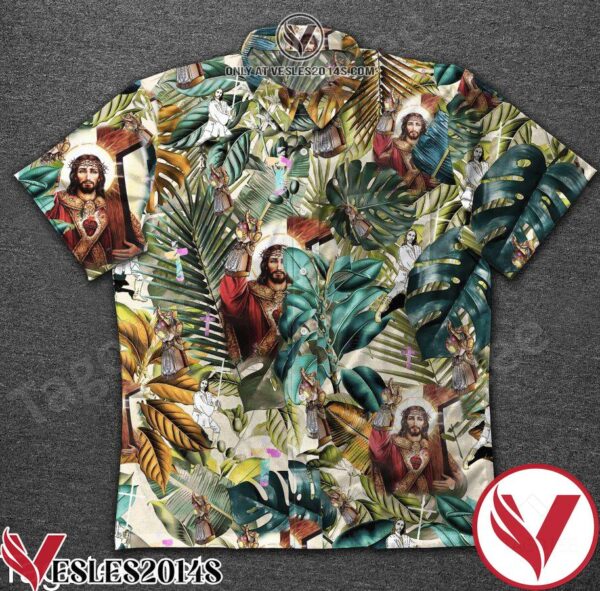 Jesus Marvel Leaf Print Hawaiian Shirt, Unique Gifts For Friends - Vesles2014S 1