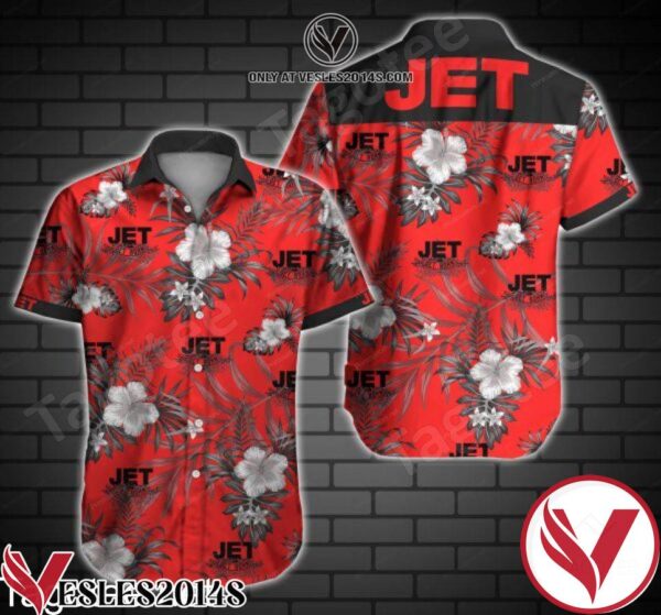 Jet Black Tropical Floral Red Hawaiian Shirt, Unique Gifts For Friends - Vesles2014S 1