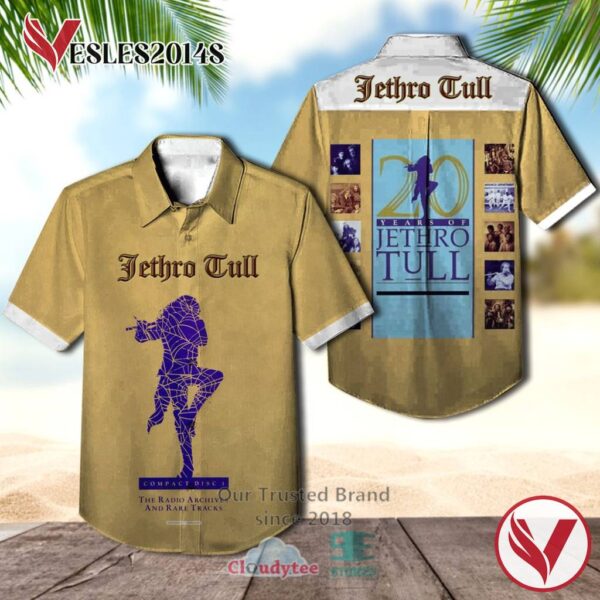Jethro Tull 20 Years of Jethro Tull Album Hawaiian Casual Shirt, Best Gift For Music Lovers Vesles2014S