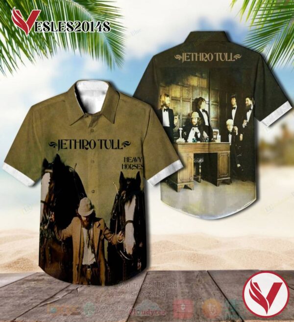 Jethro Tull Heavy Horses Album Hawaiian Shirt, Best Gift For Music Lovers Vesles2014S