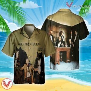 Jethro Tull Heavy Horses Studio Album Cover Hawaiian Shirt, Unique Gifts For Music Lovers Vesles2014S