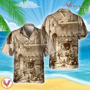 Jethro Tull Minstrel In The Gallery Album Cover Hawaiian Shirt, Unique Gifts For Music Lovers Vesles2014S