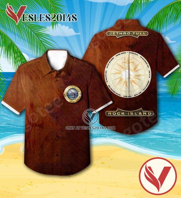 Jethro Tull Rock Island Album Cover Hawaiian Shirt, Unique Gifts For Music Lovers - Vesles2014S