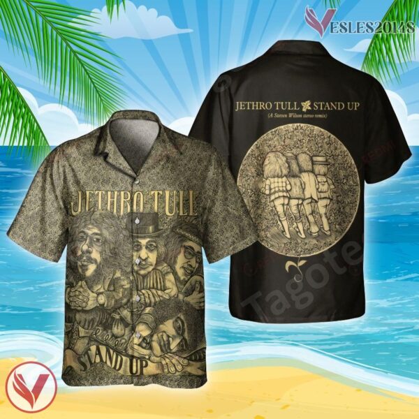 Jethro Tull Stand Up Album Cover Hawaiian Shirt, Unique Gifts For Music Lovers Vesles2014S