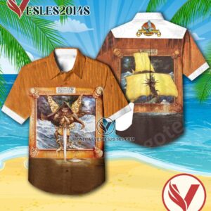 Jethro Tull The Broadsword And The Beast Album Cover Hawaiian Shirt, Unique Gifts For Music Lovers - Vesles2014S
