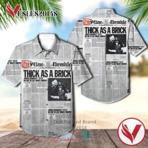 Jethro Tull Thick As Brick Hawaiian Casual Shirt, Best Gifts For Summer Vesles2014S