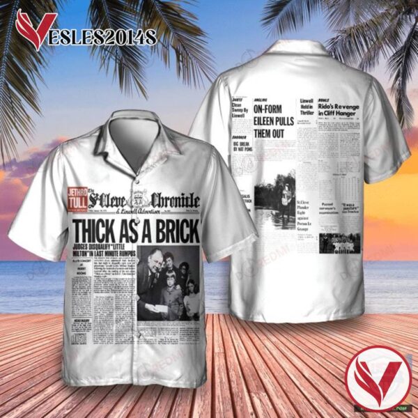 Jethro Tull Thick as a Brick Album Hawaiian Shirt , Best Gift For Music Lovers Vesles2014S