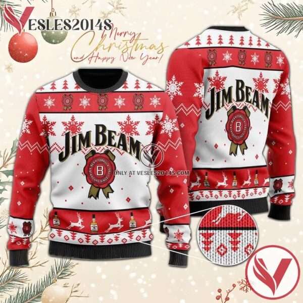 Jim Beam Christmas Sweater, Unique Winter Outfits For Fans - Vesles2014S  1