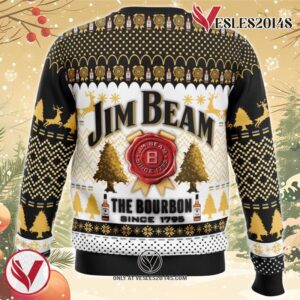 Jim Beam The Bourbon Ugly Christmas Sweater, Unique Christmas Gift For Fans - Vesles2014S 1