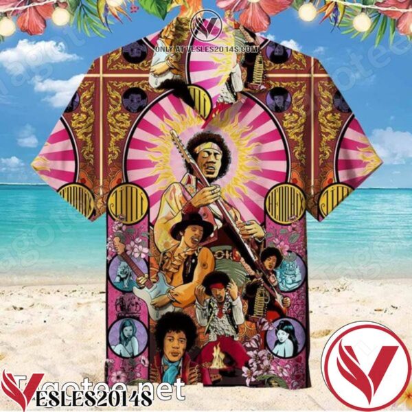 Jimi Hendrix Art Hawaiian Shirt, Unique Gifts For Friends - Vesles2014S 1