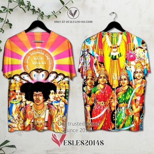 Jimi Hendrix-Axis Bold as Love Album 3D Shirt, Unique Gifts For Music Lovers - Vesles2014S