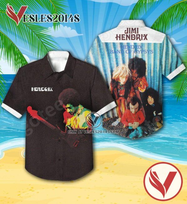 Jimi Hendrix Band Of Gypsys Live Album Cover Hawaiian Shirt, Unique Gifts For Music Lovers - Vesles2014S