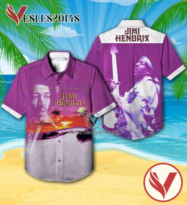 Jimi Hendrix First Rays Of The New Rising Sun Compilation Album Cover Hawaiian Shirt, Unique Gifts For Music Lovers - Vesles2014S