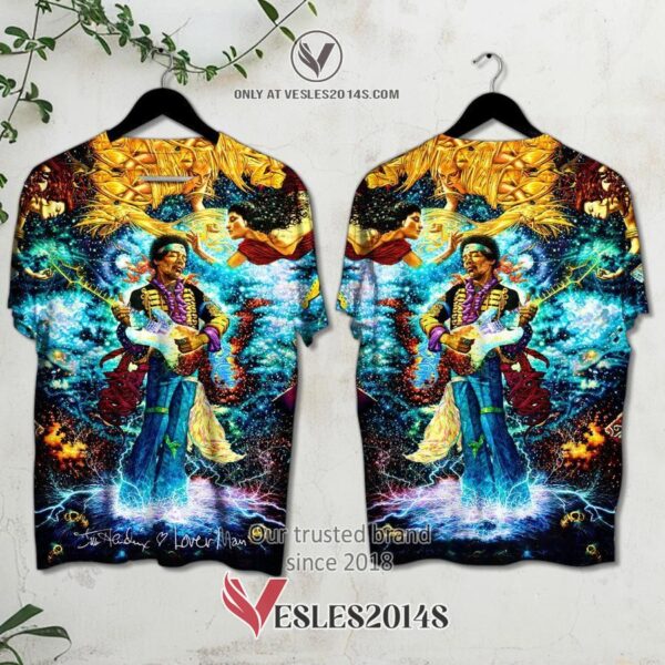 Jimi Hendrix-Lover Man Album 3D Shirt, Unique Gifts For Music Lovers - Vesles2014S