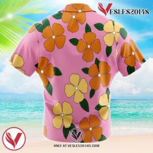Jinbe Egghead Island One Piece Hawaiian Button Up Shirt, Perfect Gifts For Anime Lovers - Vesles2014S 1