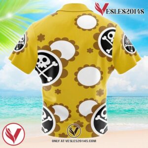 Jinbe Timeskip OP Hawaiian Button Up Shirt, Perfect Gifts For Anime Lovers - Vesles2014S 1
